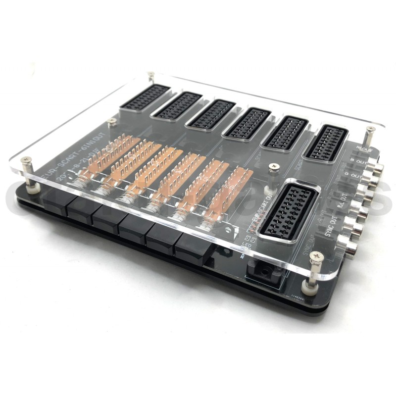 RGB SCARTセレクター 6入力1出力基板 6 Port RGB Scart Switch low profile